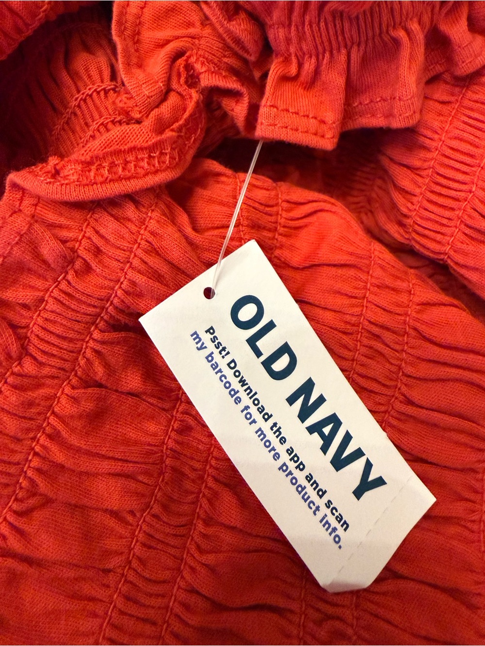 Old Navy Red Ruffled Smocked Tank Top - Picture 5 of 5